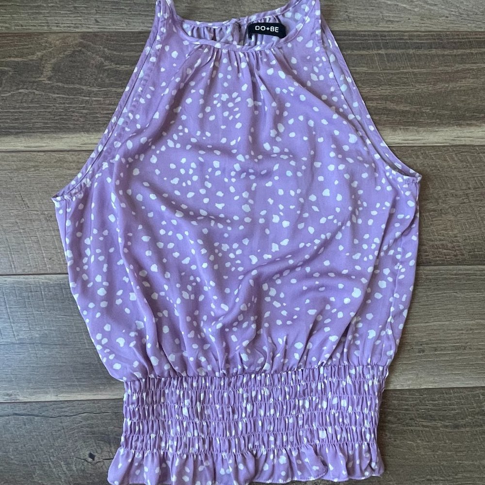 Do + Be Purple Smocked Blouse